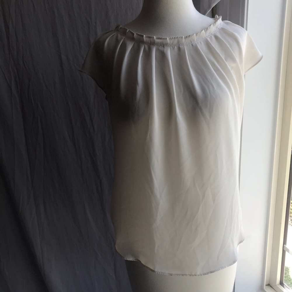 Lauren Conrad white fancy Blouse